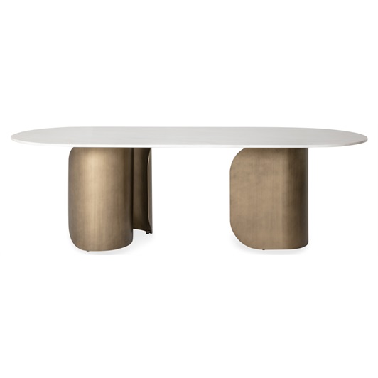 Ice Jade Marble Top, Gold Base