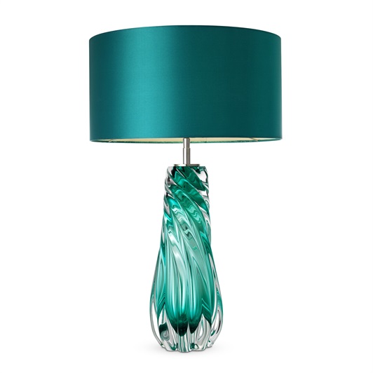Solid Glass & Turquoise Shade