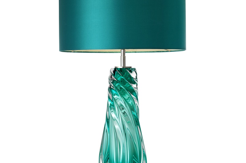 Solid Glass & Turquoise Shade