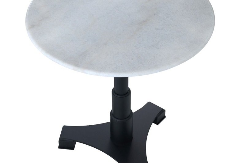 Black finish | white marble