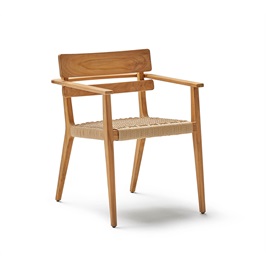 Frame in Teak/ Seat braided in synthetic rope