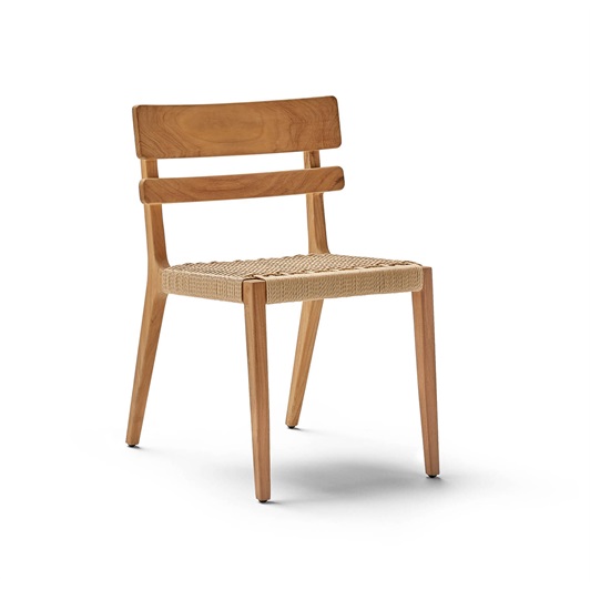 Frame in Teak/ Seat braided in synthetic rope