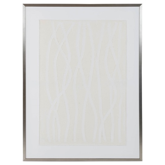 Teifi I Wall Art White/Snow Tone, Frame: Antique Silver