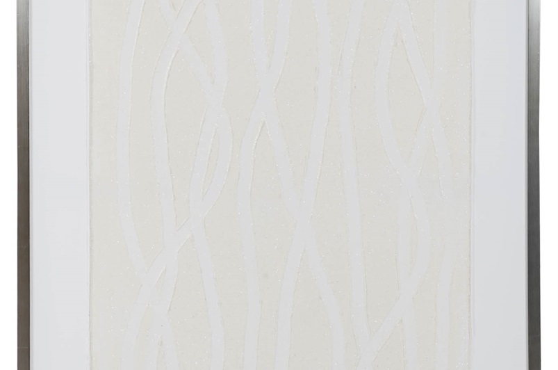 Teifi I Wall Art White/Snow Tone, Frame: Antique Silver