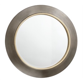 Brushed gunmetal and brass finish