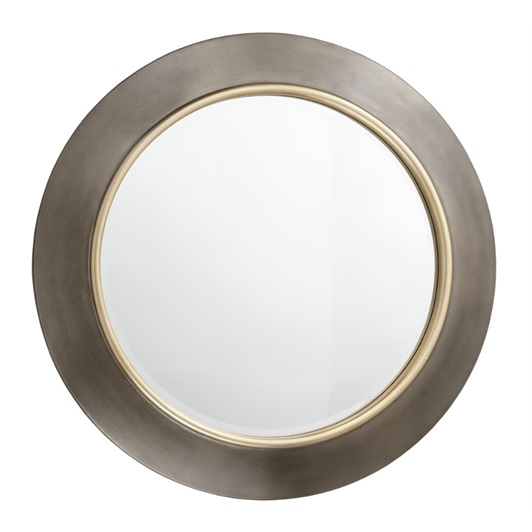 Brushed gunmetal and brass finish