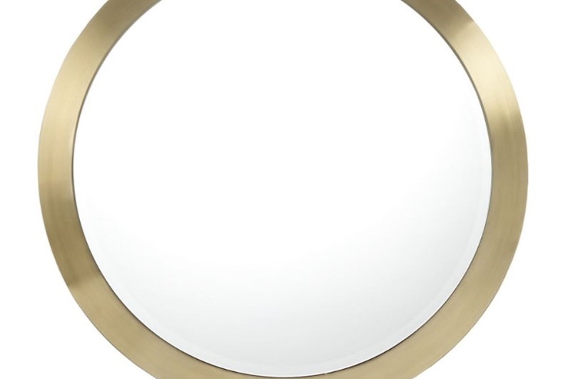 Warm brushed brass finish effect