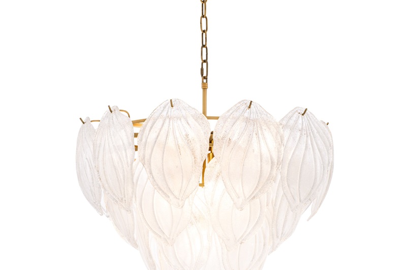 Antique Brass, Frosted Glass