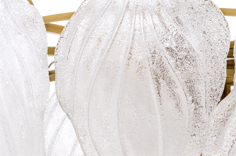 Antique Brass, Frosted Glass