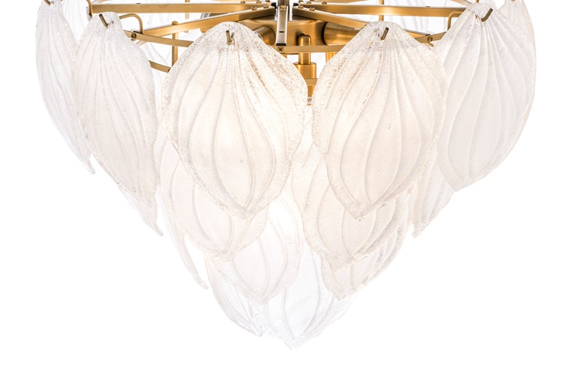 Antique Brass, Frosted Glass