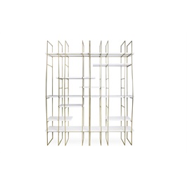 Bookcase - Raw Metal & Matte Lacquer