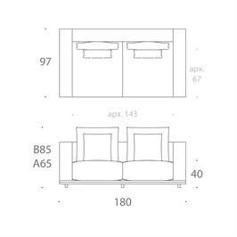 Massimo Sofa 2.0 Seater