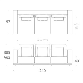 Massimo Sofa 3.0 Seater