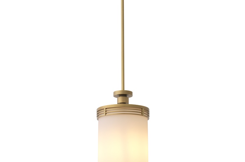 Antique brass finish | white glass