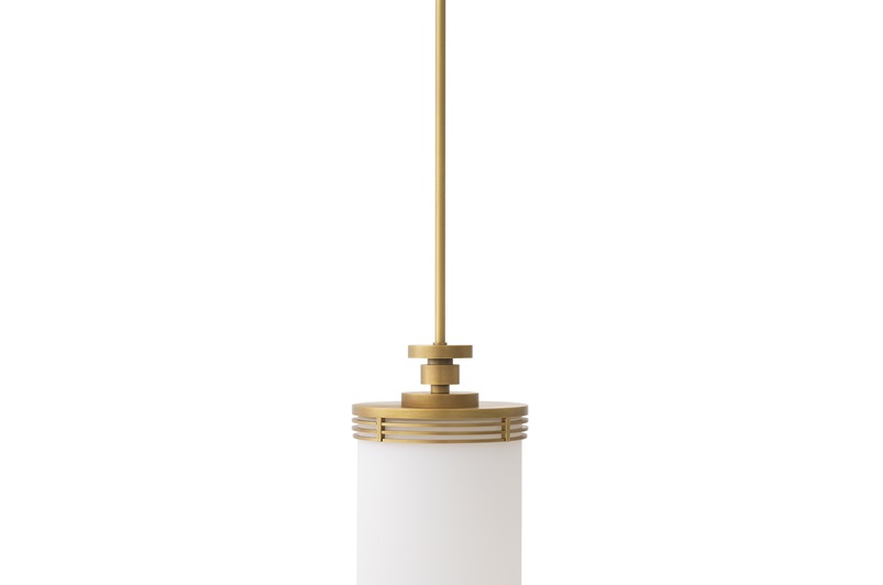 Antique brass finish | white glass