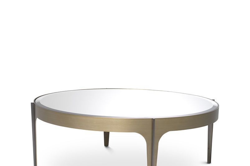 Coffee Table Artemisa S brushed brass finish