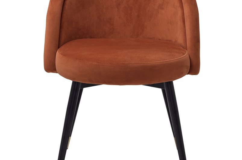 Dining Chair Chloé savona orange velvet set of 2