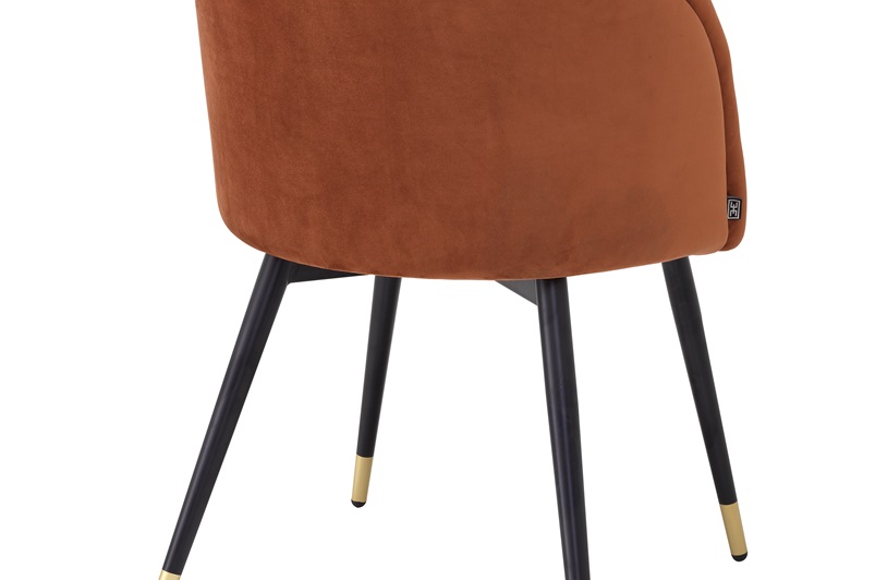 Dining Chair Chloé savona orange velvet set of 2
