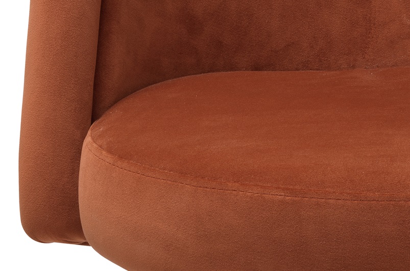 Dining Chair Chloé savona orange velvet set of 2