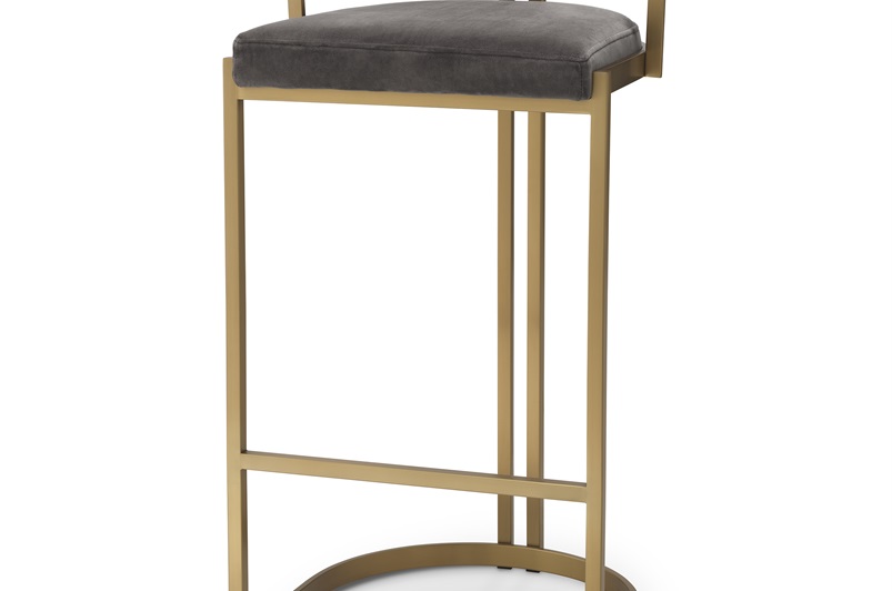 Savona grey velvet | brushed brass finish