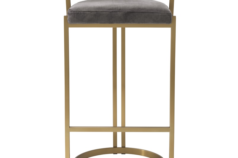 Savona grey velvet | brushed brass finish