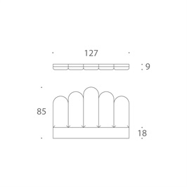 Adalyn Headboard 03, Small Double - Low