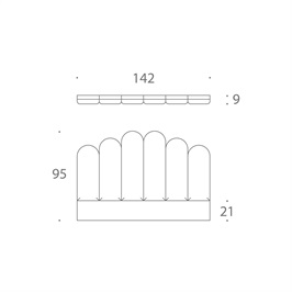 Adalyn Headboard 05, Double - Low