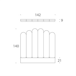 Adalyn Headboard 06, Double - High