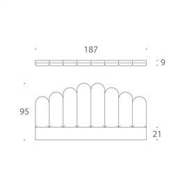 Adalyn Headboard 09, Super King - Low