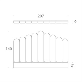 Adalyn Headboard 12, Emperor - High