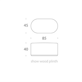 Sisley Bench 01, show wood plinth