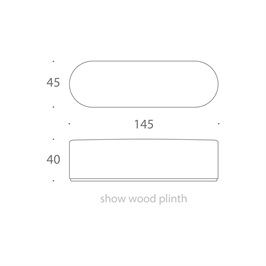 Sisley Bench 04, show wood plinth