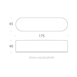 Sisley Bench 05, show wood plinth