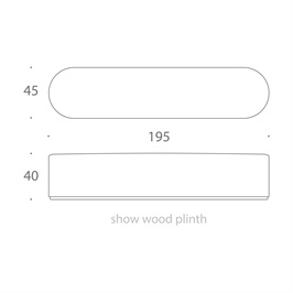 Sisley Bench 06, show wood plinth