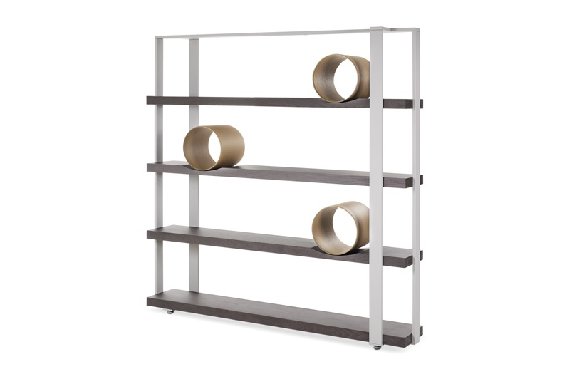O Bookcase with Cylinders