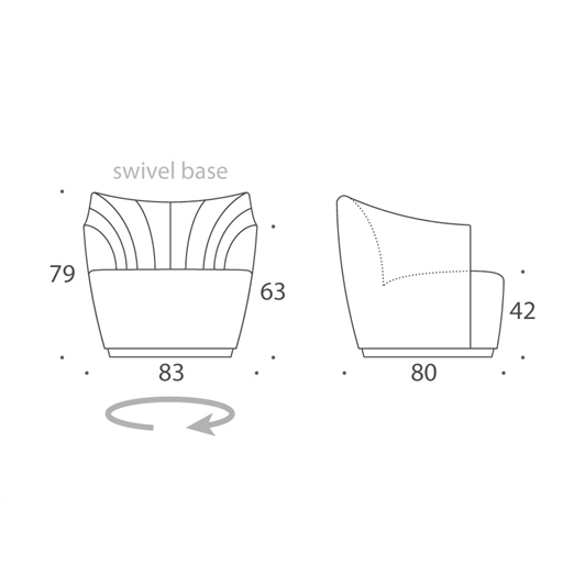 Armchair 2 - Swivel Base