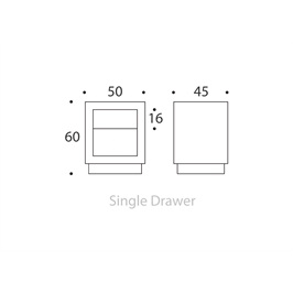 Bedside table 01 - single drawer