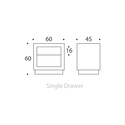 Bedside table 02 - single drawer