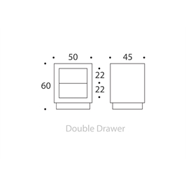 Bedside table 04 - double drawer