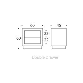 Bedside table 05 - double drawer