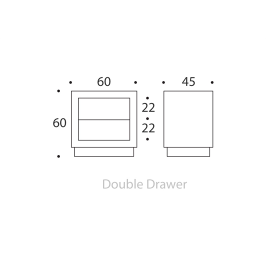 Bedside table 05 - double drawer