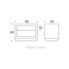 Bedside table 03 - single drawer