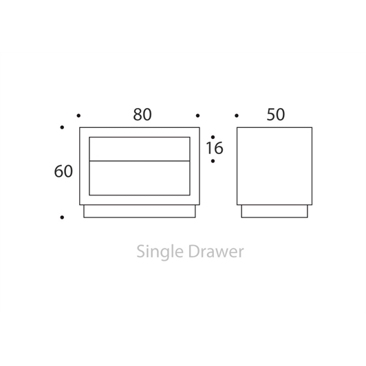 Bedside table 03- single drawer
