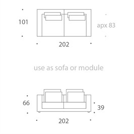 2 SEATER SOFA