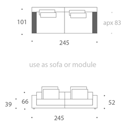 2.5 SEATER SOFA - LOW ARM