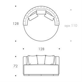 LOVE SEAT (WITH BUTTONS)