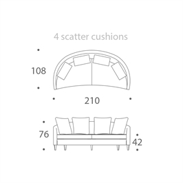 2.5 seater sofa - large