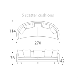 3.5 seater sofa - large