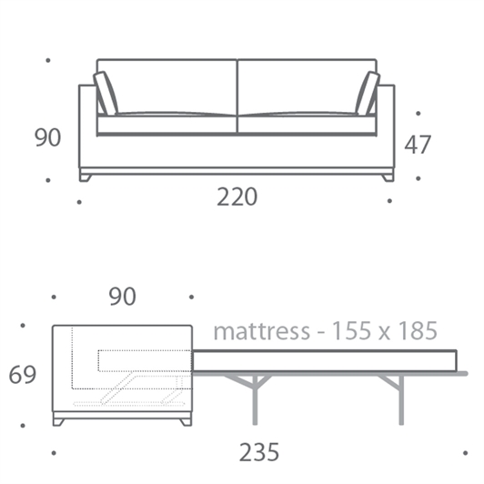 3 Seater Sofa Bed