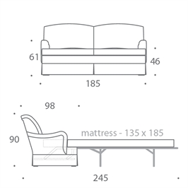 2.5 Seater Sofa Bed